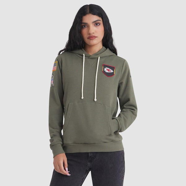 Kansas City Chiefs Nike Women's 2025 Salute to Service Sideline Standard Issue Dri-FIT Hoodie - Olive