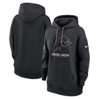 Detroit Lions Nike Women's 2024 NFL Crucial Catch Club Pullover Hoodie - Black