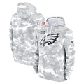 Philadelphia Eagles Nike 2024 Salute to Service Club Fleece Pullover Hoodie - Arctic Camo