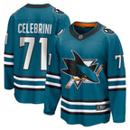 Macklin Celebrini San Jose Sharks   Home Breakaway Jersey – Teal