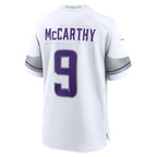 J.J. McCarthy Minnesota Vikings Nike Youth Alternate Game Player Jersey - White