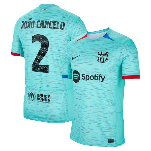 Joao Cancelo Barcelona Nike 2023/24 Third Replica Jersey - Aqua/Royal/White