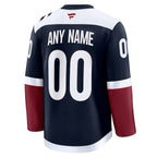 Colorado Avalanche  Alternate Premium Custom Jersey - Navy/Burgundy/White