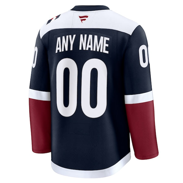Colorado Avalanche  Alternate Premium Custom Jersey - Navy/Burgundy/White