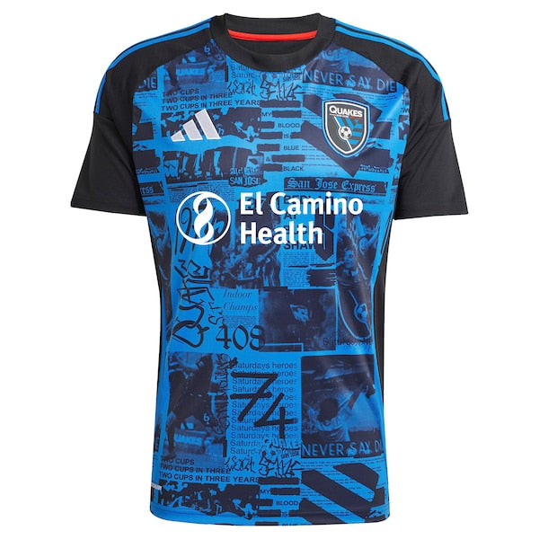 Cristian Espinoza San Jose Earthquakes adidas 2025 Headliner Replica Player Jersey - Black