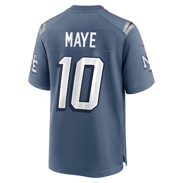 Drake Maye New England Patriots Nike 2025 Rivalries Collection Game Jersey - Storm Blue