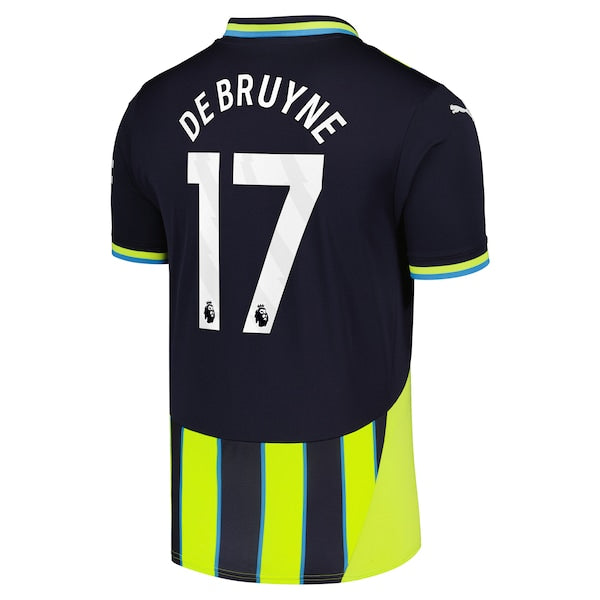 Kevin De Bruyne Manchester City Puma 2024/25 Away Replica Player Jersey - Navy
