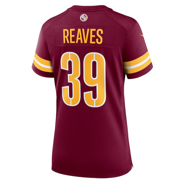 Jeremy Reaves Washington Commanders Nike Women's  Game Jersey -  Burgundy