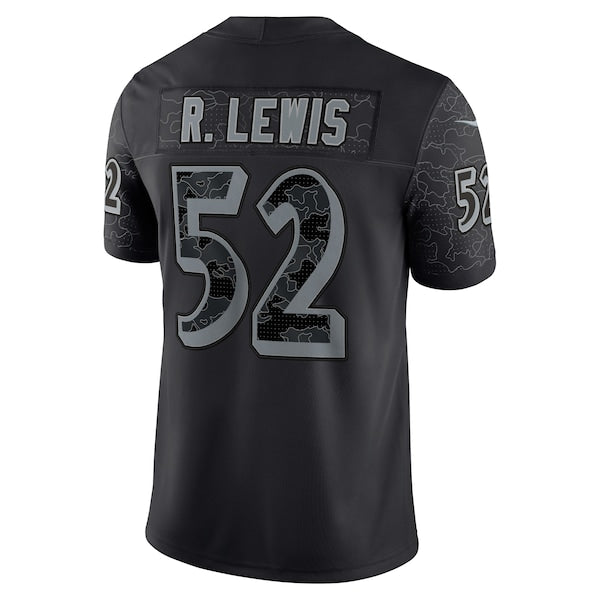 Men's Nike Ray Lewis Black Baltimore Ravens Retired Player RFLCTV Limited Jersey