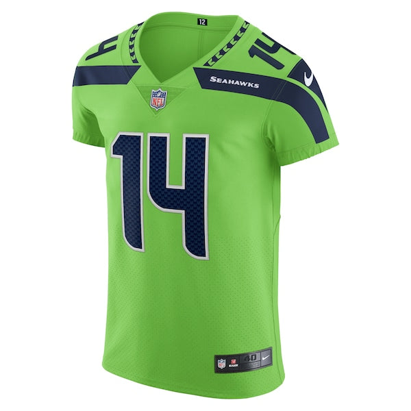DK Metcalf Seattle Seahawks Nike Alternate Vapor Elite Player Jersey - Neon Green/Navy