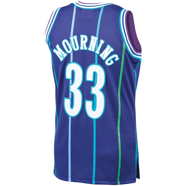Alonzo Mourning Charlotte Hornets 1994/95 Hardwood Classics Swingman Jersey - Purple
