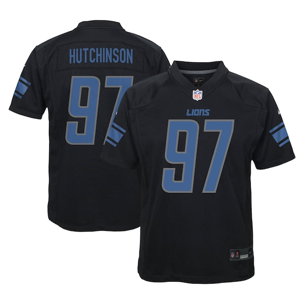 Aidan Hutchinson Detroit Lions Nike Youth Game Jersey - Black