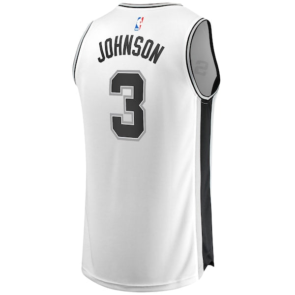 Keldon Johnson San Antonio Spurs  Fast Break Association Jersey - White