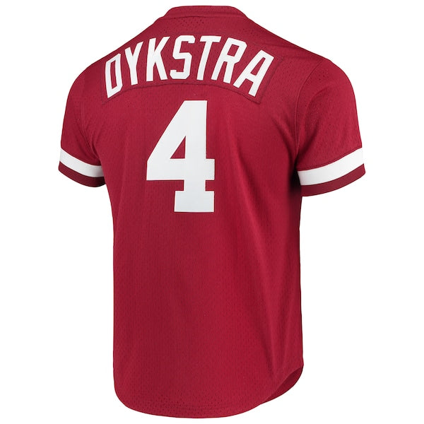 Lenny Dykstra Philadelphia Phillies Cooperstown Collection Mesh Batting Practice Jersey - Scarlet