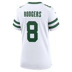 Aaron Rodgers New York Jets Nike Women's Player Jersey - White/Black/Green