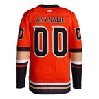Anaheim Ducks adidas  Alternate  Primegreen Authentic Custom Jersey - Orange
