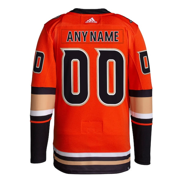 Anaheim Ducks adidas  Alternate  Primegreen Authentic Custom Jersey - Orange