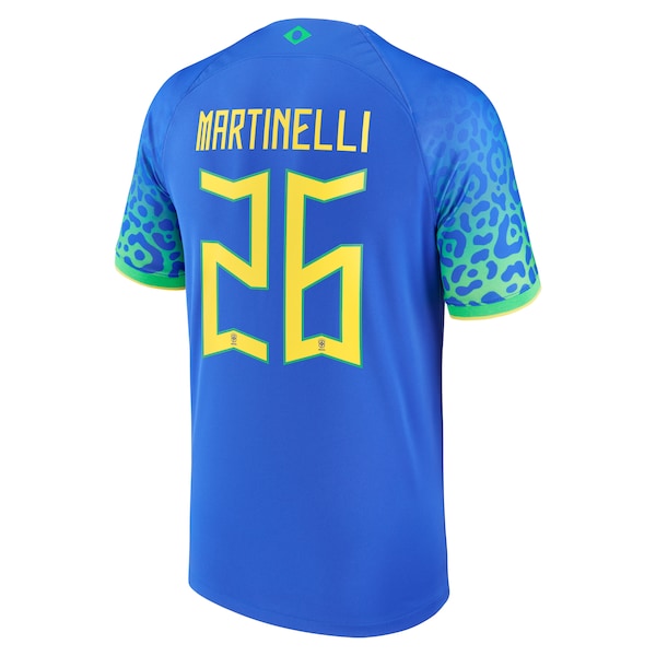 Gabriel Martinelli Brazil National Team Nike 2022/23 Replica Away Jersey - Blue