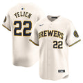 Christian Yelich Milwaukee Brewers Nike Home Limited Player Jersey - Cream