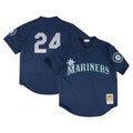Seattle Mariners Profile Big & Tall Cooperstown Collection Mesh Batting Practice Jersey - Navy