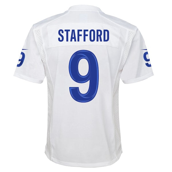 Matthew Stafford Los Angeles Rams Nike Youth Super Bowl LVI Game Patch Jersey - White
