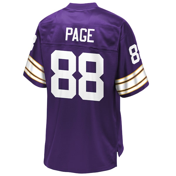 Alan Page Minnesota Vikings NFL Pro Line Retired Player Replica Jersey - Purple