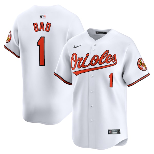 Baltimore Orioles Nike #1 Dad Home Limited Jersey - White