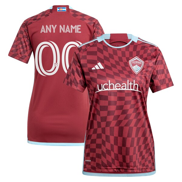 Colorado Rapids adidas Women's 2024 One Flag Kit Replica Custom Jersey  - Burgundy