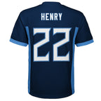 Derrick Henry Tennessee Titans Youth Replica Player Jersey - Navy