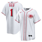 Cincinnati Reds Nike #1 Dad Home Replica Jersey - White