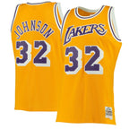 Magic Johnson Los Angeles Lakers 1984/85 Hardwood Classics Swingman Jersey - Gold/Purple