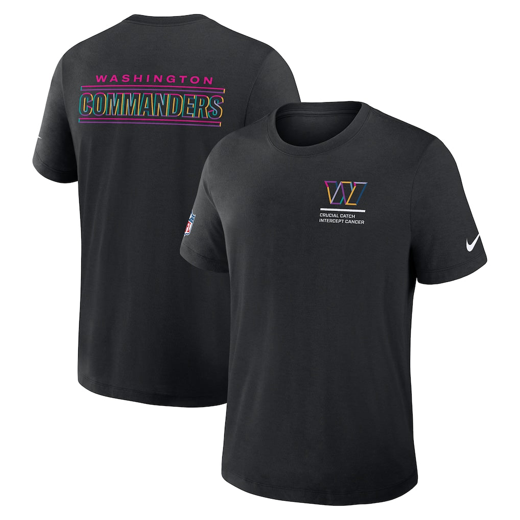 Washington Commanders Nike 2025 NFL Crucial Catch Tri-Blend Dri-FIT T-Shirt - Black