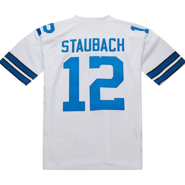 Roger Staubach Dallas Cowboys 1975  Authentic Throwback Retired Player Jersey - White/Royal