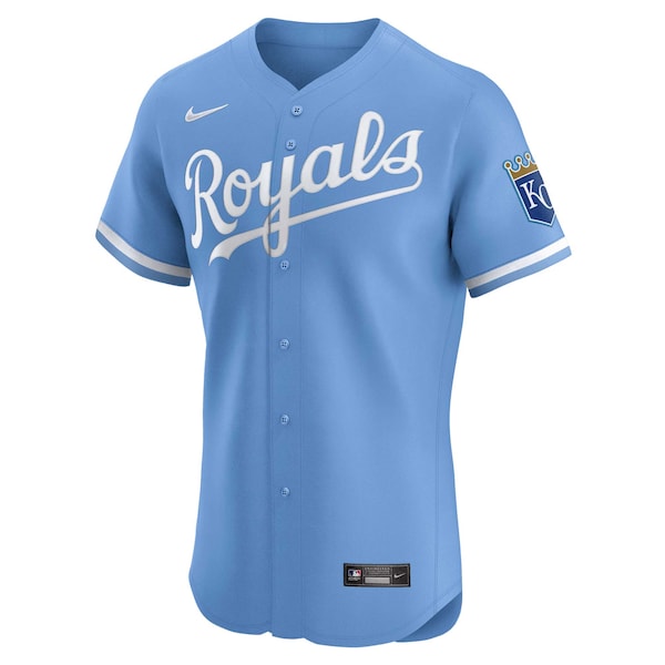 Kansas City Royals Nike Alternate Vapor Premier Elite Patch Jersey - Light Blue
