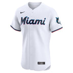 Miami Marlins Nike Home Elite Jersey - White