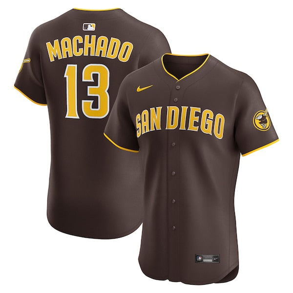 Manny Machado San Diego Padres Nike Road Elite Jersey - Brown/White