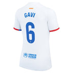 Gavi Barcelona Nike Women's 2023/24 Away Stadium Replica Player Jersey - White