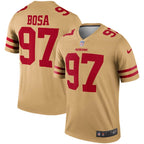 Men's San Francisco 49ers Nick Bosa Nike Gold Inverted Legend Player Jersey