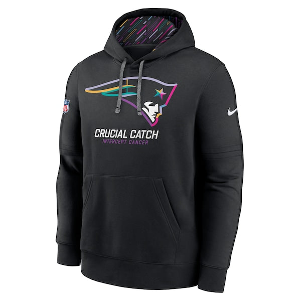 New England Patriots Nike 2024 NFL Crucial Catch Club Pullover Hoodie - Black