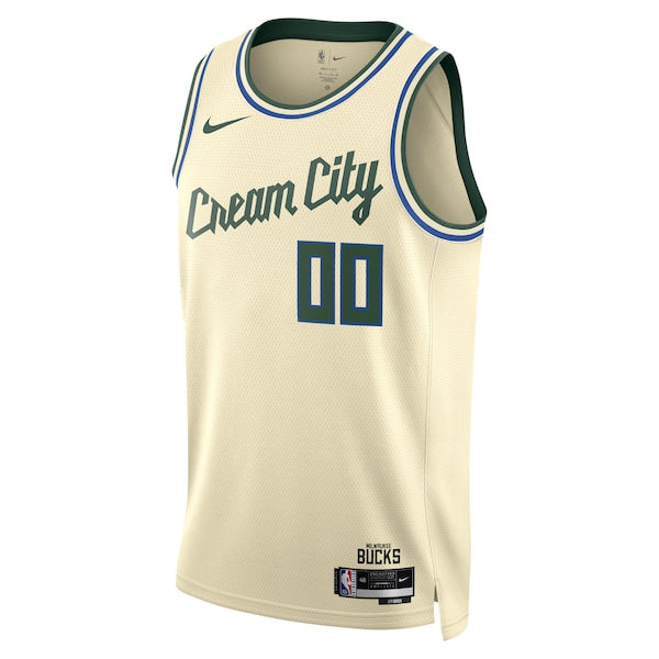 Milwaukee Bucks Nike Unisex 2025/26 City Edition Swingman Custom Jersey - Cream