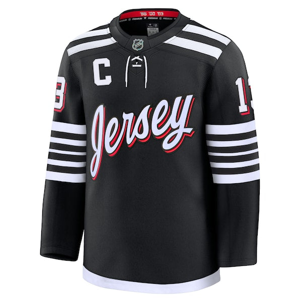 Nico Hischier New Jersey Devils  Alternate Premium Jersey - Black/Red/White