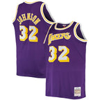 Magic Johnson Los Angeles Lakers Big & Tall 1984/85 Hardwood Classics Swingman Jersey - Purple