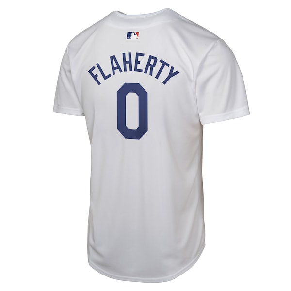 Jack Flaherty Los Angeles Dodgers Nike Youth 2024 World Series Patch Home Game Player Jersey - White