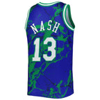 Steve Nash Dallas Mavericks 1998/99 Hardwood Classics Marble Swingman Jersey - Blue