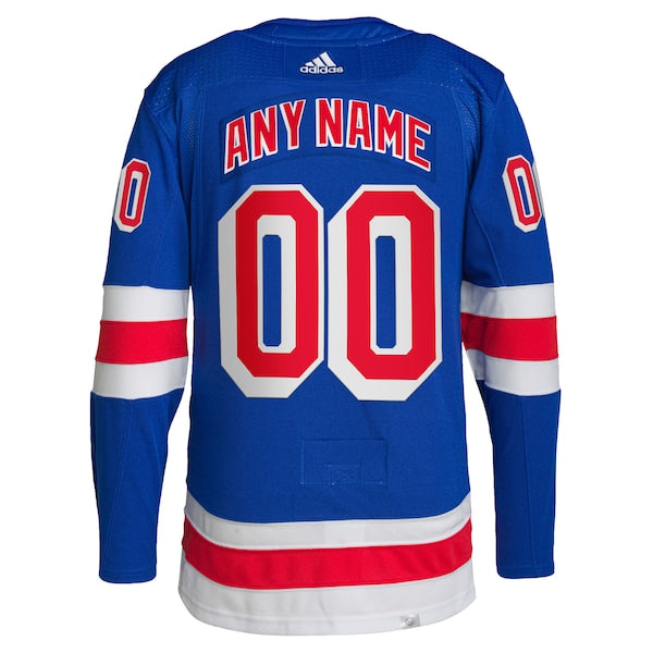 New York Rangers adidas  Home  Primegreen Authentic Custom Jersey - Royal