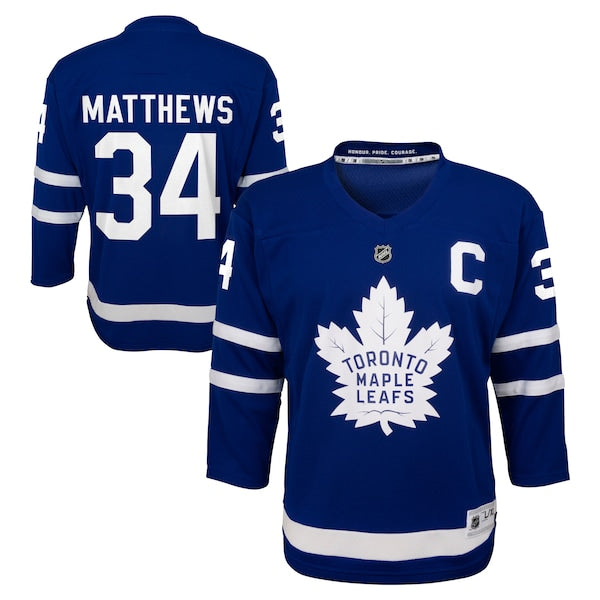 Auston Matthews Toronto Maple Leafs Youth Home Replica Player Jersey - Blue/Black