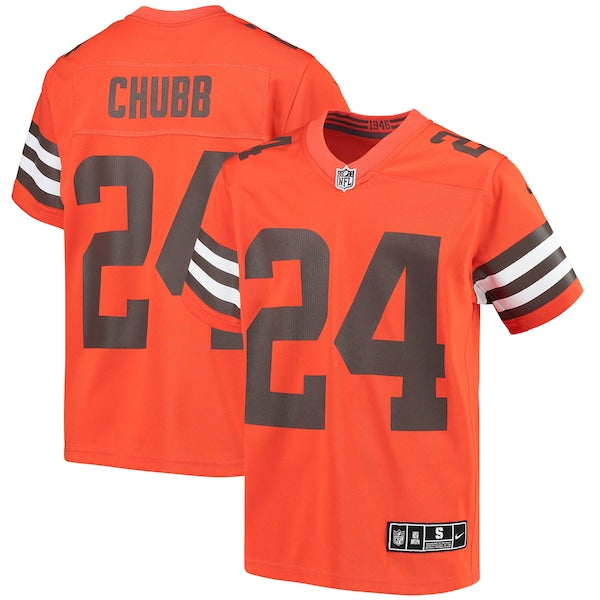 Nick Chubb Cleveland Browns Nike Youth Inverted Team Game Jersey - Orange