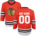 Chicago Blackhawks Preschool Replica Custom Jersey - Red