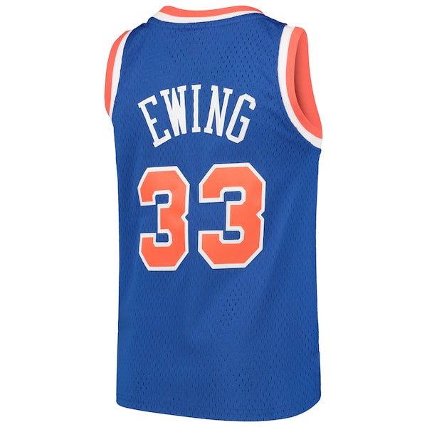 Patrick Ewing New York Knicks Youth Hardwood Classics Swingman Throwback Jersey - Blue