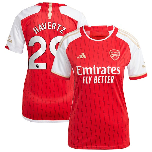 Kai Havertz Arsenal adidas Women's 2023/24 Home Replica Player Jersey - Red/Green/Yellow